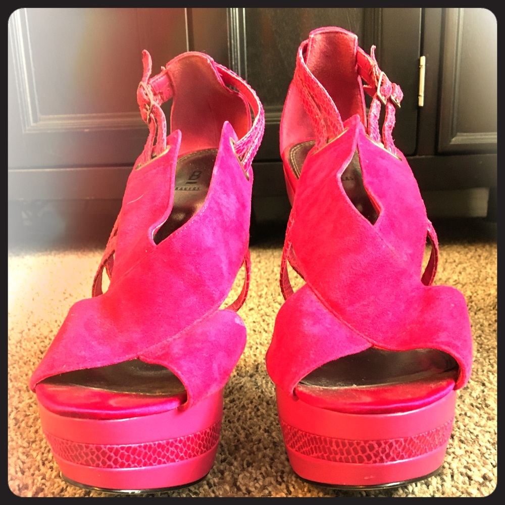 5 inch pink heels